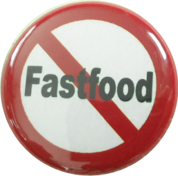 Fastfood verboten Button